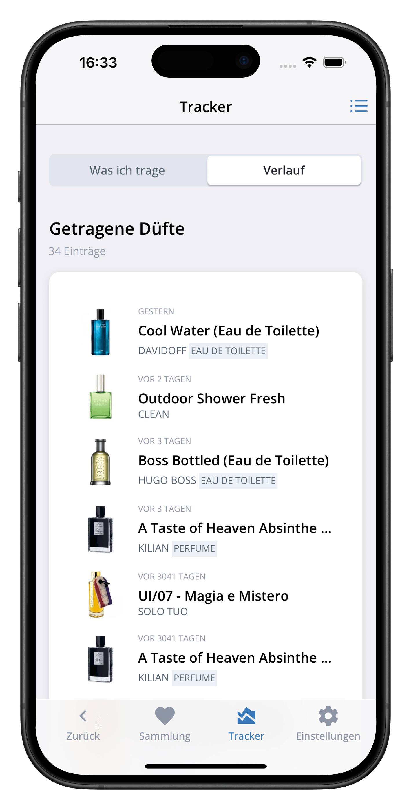 Parfumo App Sammlung