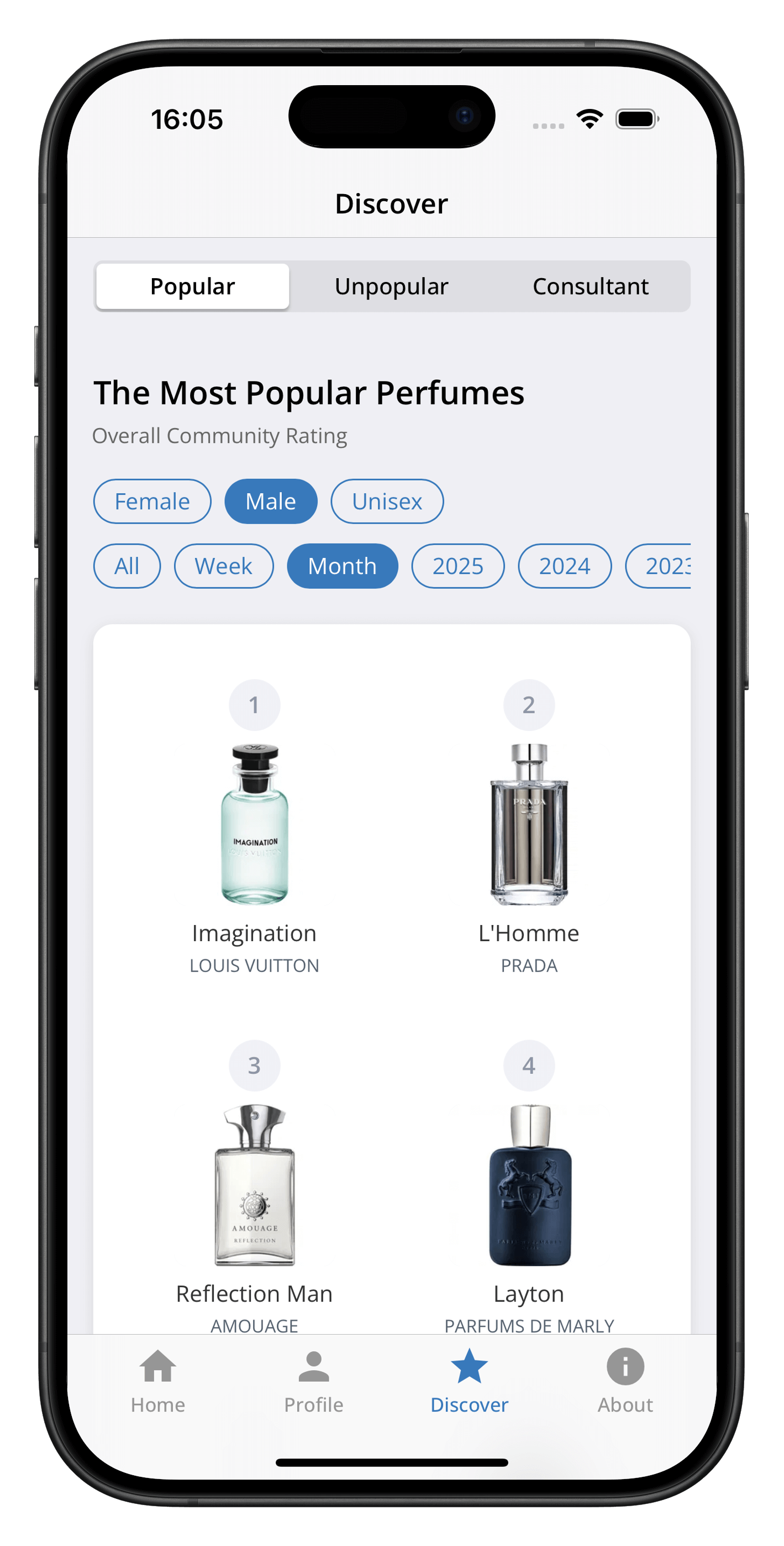 Parfumo App Search Results