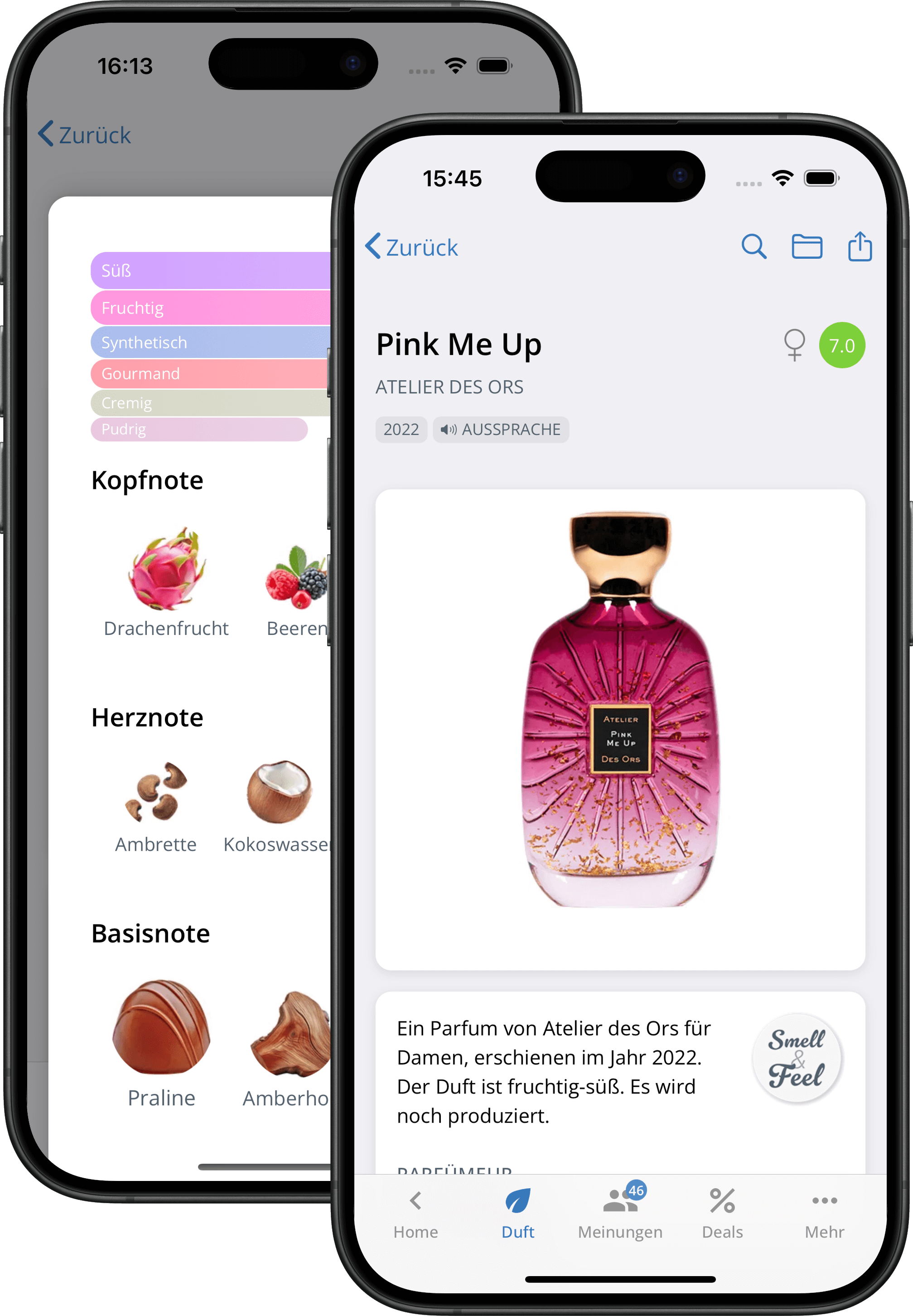 Parfumo App Mockup